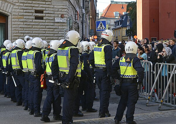 Policing a rally, 2014