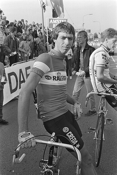 Johan van der Velde (pictured here in August 1982) won one stage at the 1986 Giro d'Italia and came in second in the points classification.
