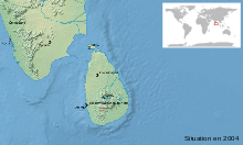 Pseudophilautus asankai map-fr.svg