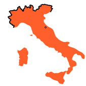 Karta som visar Italiens territoriella förändring före (vänster) och efter (höger) avtalet.