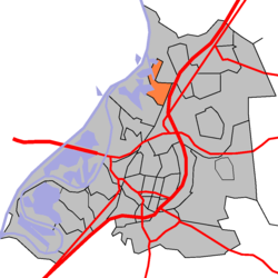 Location of Asselt in the municipality of Roermond