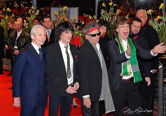The Rolling Stones (from left to right: Charlie Watts, Ron Wood, Keith Richards, Mick Jagger) at the Berlin Film Festival (Filmfestspiele Berlin/Berli
