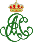 Royal Monogram of Ernst August II Konstantin, Duke of Saxe-Weimar-Eisenach.svg