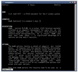 Скриншот программы rxvt