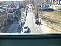 Looking south at South Farragut Street. The station's namesake runs along Market Street in a one block overlap.