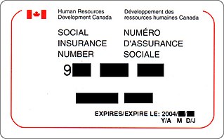 <span class="mw-page-title-main">Social insurance number</span> 9-digit number issued to Canadian residents