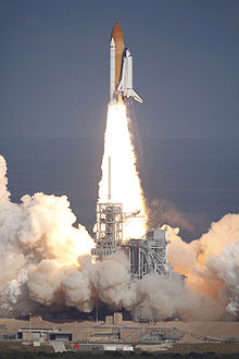 Space Shuttle Atlantis launches from Kennedy Space Center, November 16, 2009. STS-129 Atlantis Launch 8.jpg