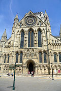 Facciata del transetto sud della cattedrale di York