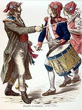 The "bonnet rouge" or red cap worn by the sans-culottes in the French Revolution