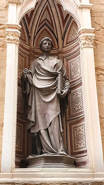 File:Santo Stefano (Ghiberti) replica and original niche-Orsanmichele.jpg