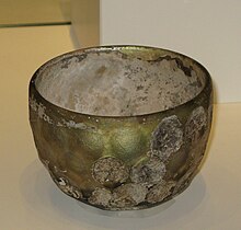 An example of Sasanian cut glass from the 6th century AD Sasanian glass british museum6th century.jpg