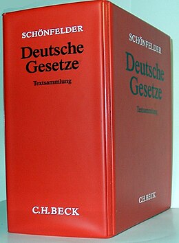 Schönfelder - Deutsche Gesetze. Textsammlung (C H Beck).jpg