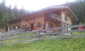 Schafalm in the Axamer Lizum from the forest path