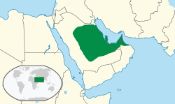 第二次サウード王国の位置