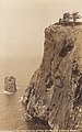 Sepia toned RPPC of a cliff next to a trail on Neahkahnie Mountain.jpg