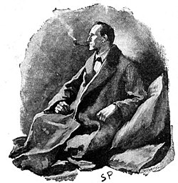 Sherlock Holmes Sidney Pagetin piirtämänä (1891)
