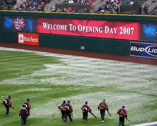 The 2007 home opener at Jacobs Field