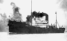 UB-105 sank Ellerman Lines' 4,262 GRT cargo steamship Branksome Hall off the coast of Cyrenaica in July 1918. She is shown here between 1906 and 1911, when she was with Glen Line as Glenavon. StateLibQld 1 141099 Glenavon (ship).jpg