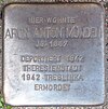 Bukdácsoló kő az Andreasbrunnen 3-nál (Aron Anton Münden) Hamburg-Eppendorfban.JPG