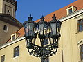 Street light in front of Bratislava Castle.