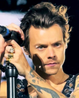 Musician Harry Styles has a distinctive natural widow's peak. Styles performing at Wembley (cropped).png