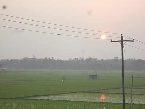 Sunset in Brahmanpara (B-Para) Upazila (Bangladesh)