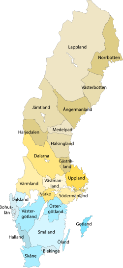 Provinzen von Schweden