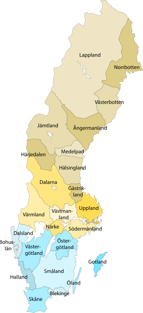 Províncies de Suècia
