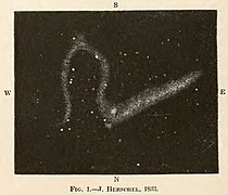 Цртеж на маглината од Џор Хершел во 1833.
