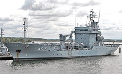 Donau, an Elbe-class tender of the German Navy Tender Donau A516.jpg