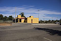 Tennis courts, Stan Axtill Centre, bowling greens and car park at the Leeton Soldiers Club in Leeton, New South Wales.