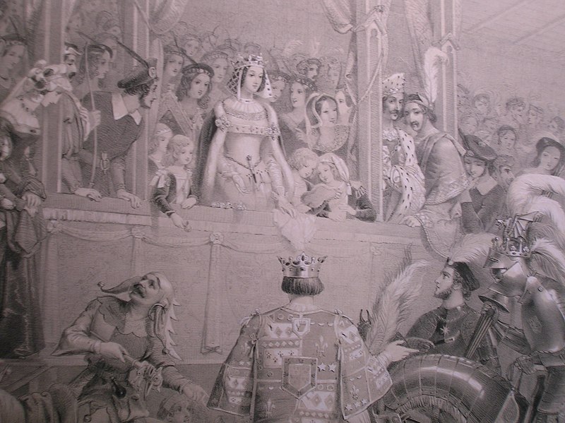 File:The Lord of the Tournament as victor presents to the Queen of Beauty.JPG