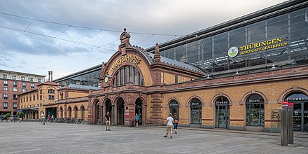 La gare centrale d'Erfurt.