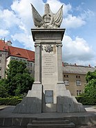 Monument to the meeting of Allied forces, Torgau, Germany.