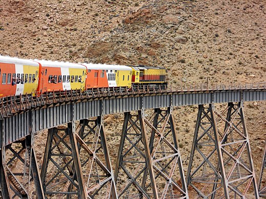Spoorbrug bij Polvorilla in de Argentijnse provincie Salta.