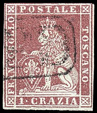 Stamp of the Grand Duchy of Tuscany, 1853