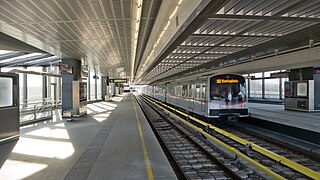 <span class="mw-page-title-main">Donaustadtbrücke station</span> Vienna U-Bahn station