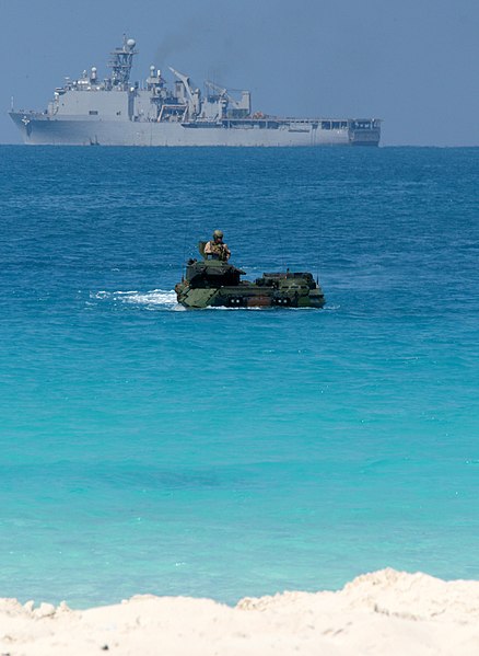 File:US Navy 091012-M-8752R-053 Marines assigned to the 22nd Marine Expeditionary Unit (22nd MEU) take an amphibious assault vehicle ashore.jpg