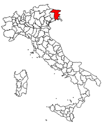 Letak Provinsi Udine di Italia