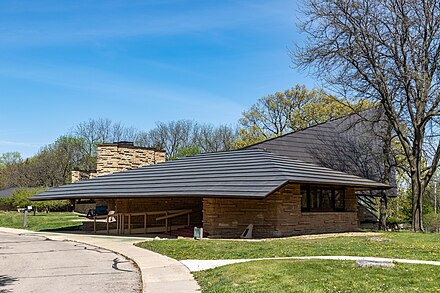 Unitarian Meeting House in Madison, Wisconsin, designed by Unitarian Frank Lloyd Wright