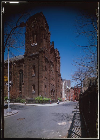 File:VIEW OF SOUTH AND WEST ELEVATIONS FROM WEST - St. George's Episcopal Church, Third Avenue and East Sixteenth Street, Stuyvesant Square, New York, New York County, NY HABS NY,31-NEYO,94-4 (CT).tif