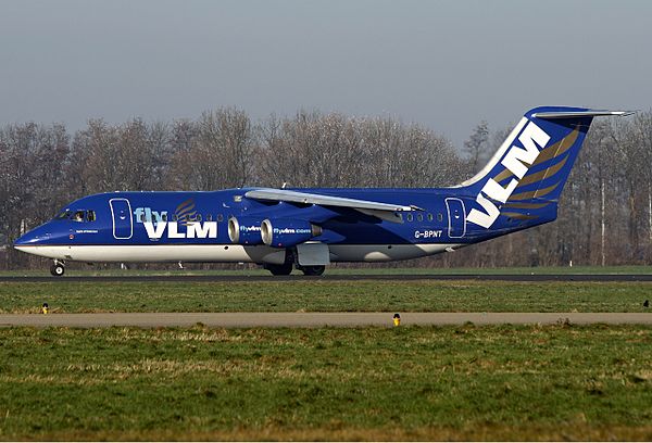 VLM BAe 146-300 in former livery