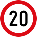 Límite de velocidad (20 km/h)