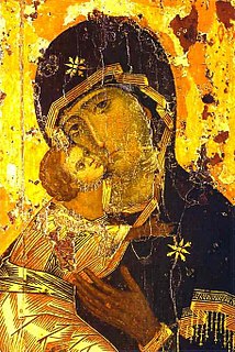 Theotokos of Vladimir medieval Byzantine icon