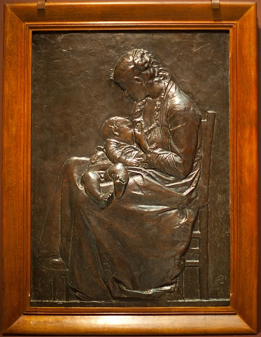 WLA cma Young Woman Nursing Her Child bronze with brown patina.jpg