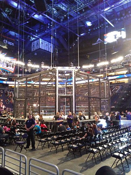 The redesigned Elimination Chamber structure introduced at the event.