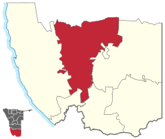 Karte Kosis in Namibia