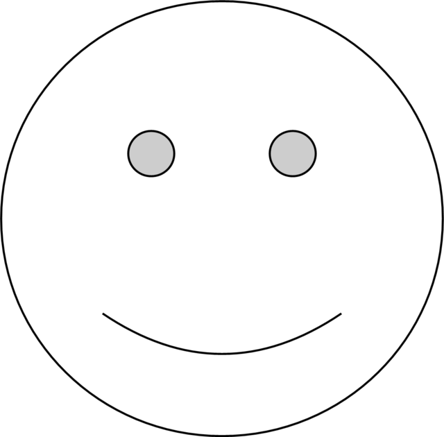 black and white smiley face png