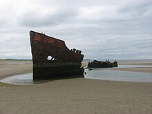 Irish Trader in 2008 Wreck on Baltray strand - geograph.org.uk - 840812.jpg