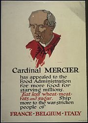 "Cardinal Mercier has appealed to the Food Administration for more food for starving millions. Eat less wheat- meat... - NARA - 512580.jpg